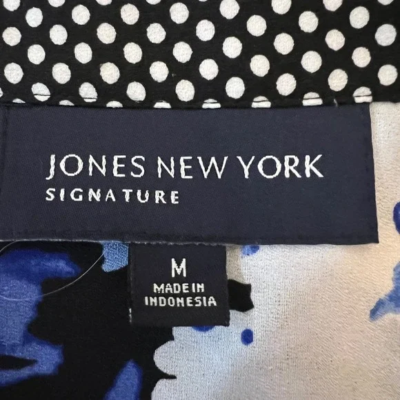 Jones New York Floral Blouse Officecore Quiet Luxury Retro Femme Maximalist M - Picture 7 of 9